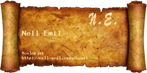 Nell Emil névjegykártya